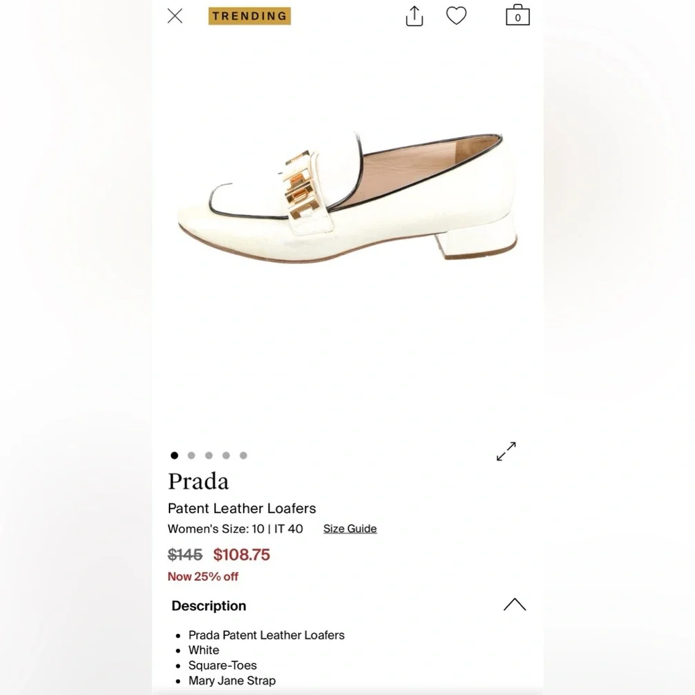 Charming Prada Vintage Patent Leather Loafers - Picture 3 of 13